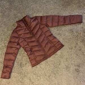 Brown Puffer North Face Winter Coat.